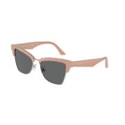 Jimmy Choo Rosa Ram, Mörkgrå Linser Solglasögon Pink, Unisex