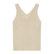 Marc O'Polo Finstickad topp slim Beige, Dam