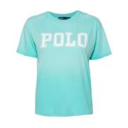 Ralph Lauren Klarblå T-shirts och Polos Blue, Dam