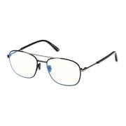 Tom Ford Blå Block Glasögonbågar FT 5830-B Black, Unisex