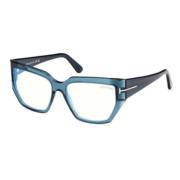 Tom Ford Stiliga Solglasögon med Unik Design Blue, Unisex