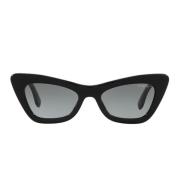 Vogue Moderne Cat-Eye Solglasögon med Logotyp Black, Dam