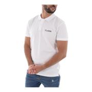 Cavalli Class Vit Bomull Polo Skjorta - Petit Logo White, Herr