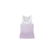 Twinset Räfflad Jersey Top Limited Edition Purple, Dam