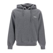 A.p.c. Flocked Hooded Sweatshirt Gray, Herr