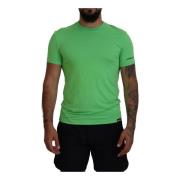 Dsquared2 Grön Modal Crewneck T-shirt Green, Herr