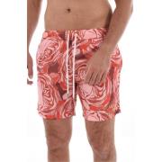 Cavalli Class Djurmönstrade Badshorts - Röd Multicolor, Herr