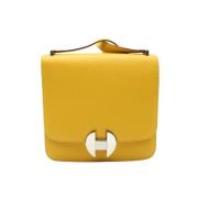 Hermès Vintage Pre-owned Laeder crossbodyvskor Yellow, Dam