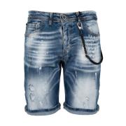 Xagon Man Vintage Denim Shorts Blue, Herr