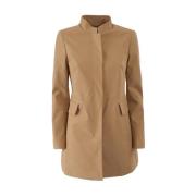 YES ZEE Kamel Trench Coat för Kvinnor Brown, Dam