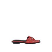 Noa Harmon Röd Veganläder Platta Sandal Red, Dam