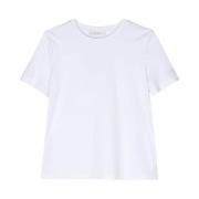 Max Mara Vit T-shirt med rund halsringning White, Dam