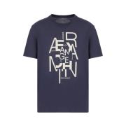 Armani Exchange Pima Bomull T-shirt Blue, Herr