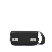 Salvatore Ferragamo Svart Läder Crossbody Väska Black, Herr