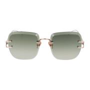 Eyepetizer Montaigne Runda Metall Solglasögon Green, Unisex