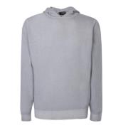 Dell'oglio Beige Stickat Hoodie Pullover Aw23 Gray, Herr