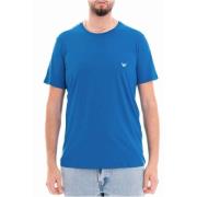 Emporio Armani Grundläggande Bomull T-shirt - Blå Blue, Herr