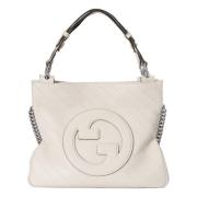 Gucci Blondie Handväska med Logo White, Dam