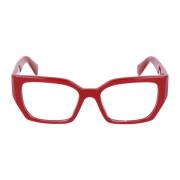 Miu Miu Oregelbunden Form Acetatglasögon Red, Unisex