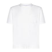 Brunello Cucinelli Bomull T-shirts och Polos Beige White, Herr