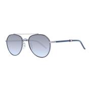 Tommy Hilfiger Blå Gradient Aviator Solglasögon Herr Silver Gray, Herr