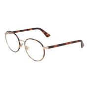 Dior Rund Metallram Glasögon Brown, Unisex