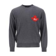 Dsquared2 Mysig Stickad Pullover Sweater Gray, Herr