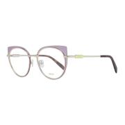 Emilio Pucci Lila Kvinnor Runda Metall Optiska Ramar Purple, Dam