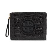 Tory Burch Svart Raffia Clutch Väska Black, Dam