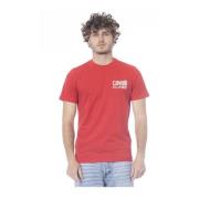 Cavalli Class Röd Logo Print Bomull T-shirt Red, Herr