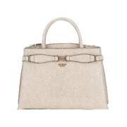 Guess Taupe Orm Stil Handväska Beige, Dam