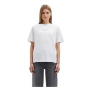 Samsøe Samsøe Ekologisk Jersey T-shirt White, Dam