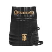 Burberry Svart Läder Damryggsäck Black, Dam