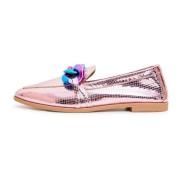 Cesare Gaspari Metallic Pink Läderloafers Pink, Dam