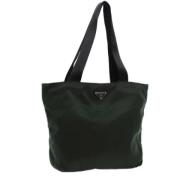 Prada Vintage Pre-owned Tyg totevskor Green, Dam