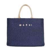 Marni Stor Raffia Toteväska Blue, Dam