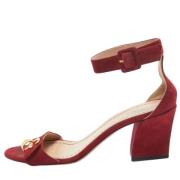 Dior Vintage Pre-owned Mocka sandaler Red, Dam