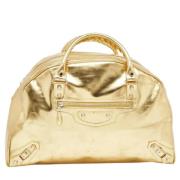 Balenciaga Vintage Pre-owned Laeder handvskor Yellow, Dam