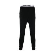 Dsquared2 Svart Pyjamas Set med Ultra-Mjuk Känsla Black, Herr