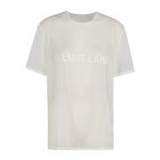 Helmut Lang Logo Tee Shirt White, Dam