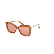 Max Mara Stiliga Havana Brun Solglasögon Brown, Unisex