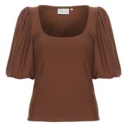 Gestuz Brun Ballong Topp Brown, Dam