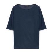 Elena Mirò Chic T-shirt med kvartärmar Blue, Dam