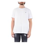 Dondup Jersey T-shirt med frontlogo White, Herr