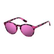Polaroid Solglasögon med plastbåge och rosa spegel Brown, Unisex