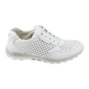 Gabor Vit Perforerad Promenad Sneaker White, Dam