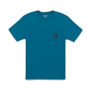 RefrigiWear Bomullst-shirt med Logoficka Blue, Herr