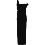 Vivienne Westwood Svart Maxiklänning med Rynkad Detaljering Black, Dam