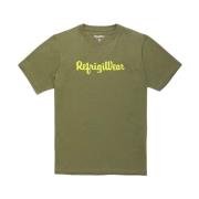 RefrigiWear Bomull T-shirt med Kontrastlogo Green, Herr