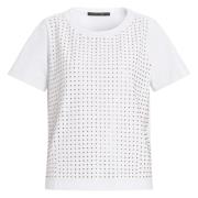 Marina Rinaldi Klassisk T-shirt med Dekorativa Stenar White, Dam